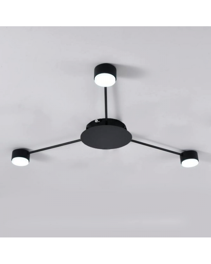 Світильник стельовий LUMINARIA RAY SLIM 3xGX53 BLACK