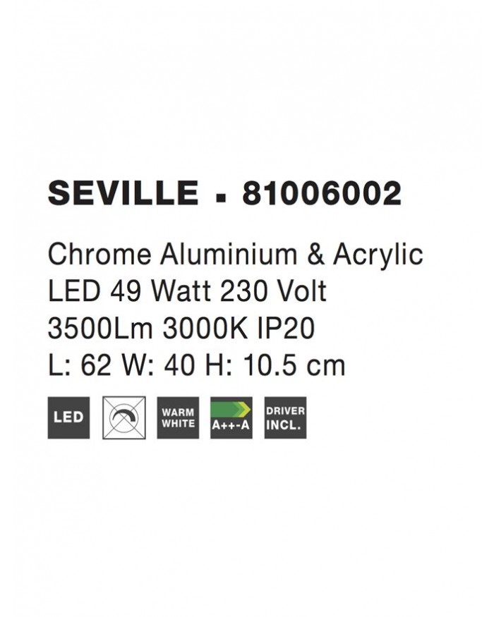 Світильник стельовий Nova Luce 81006002 SEVILLE
