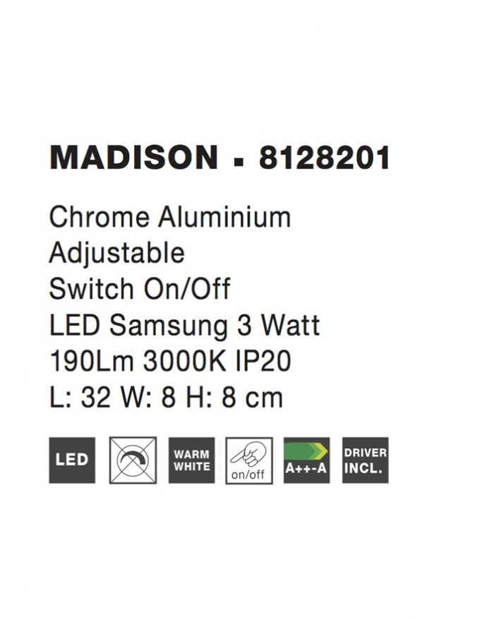 Бра Nova Luce 8128201 MADISON