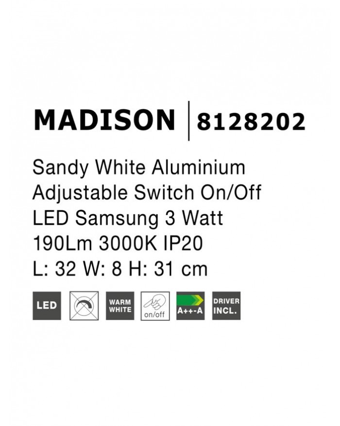 Бра Nova Luce 8128202 MADISON