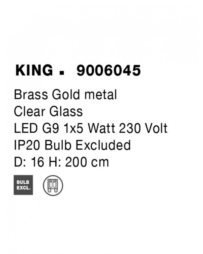 Підвісний світильник  Nova Luce 9006045 KING