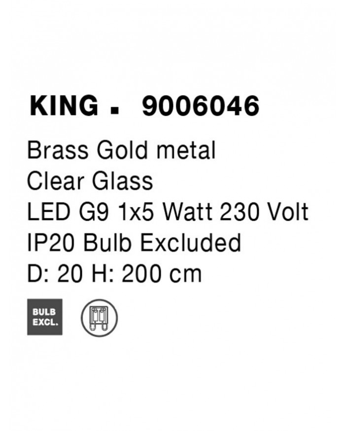 Підвісний світильник Nova Luce 9006046 KING