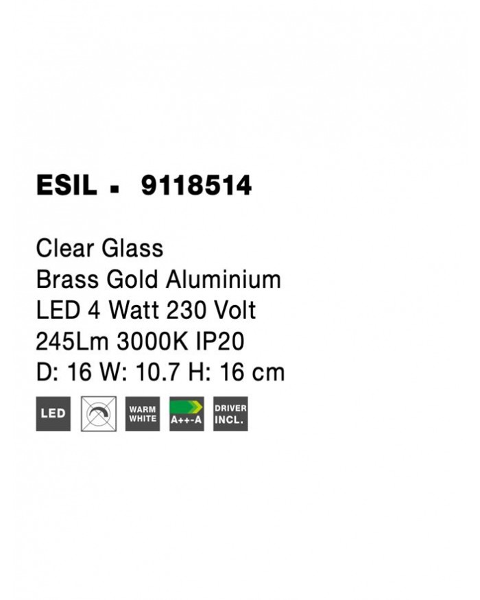 Бра Nova Luce 9118514 ESIL