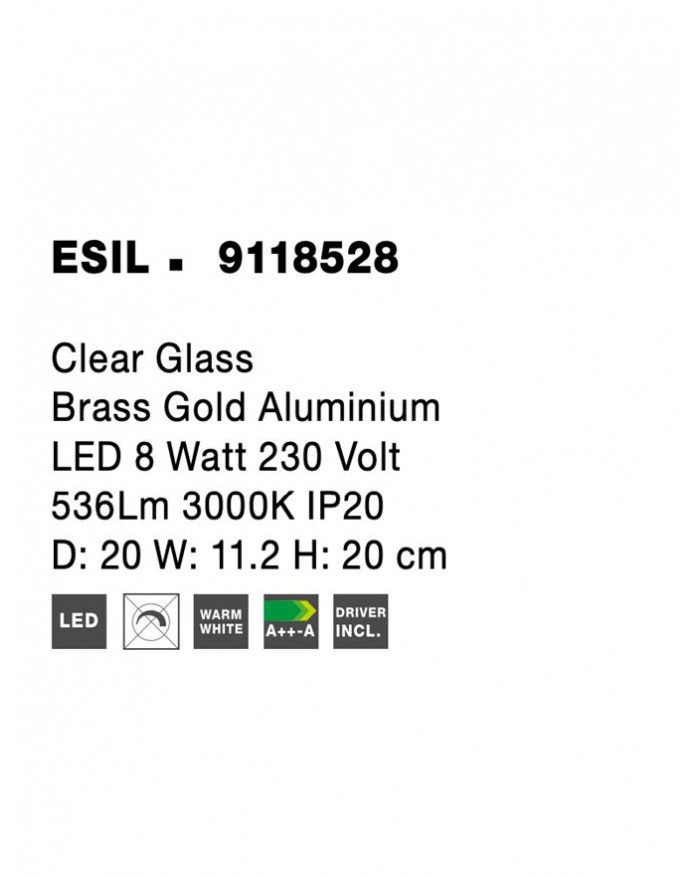 Бра Nova Luce 9118528 ESIL