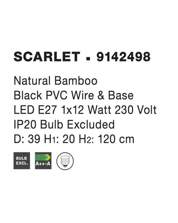 Підвісний світильник Nova Luce 9142498 SCARLET