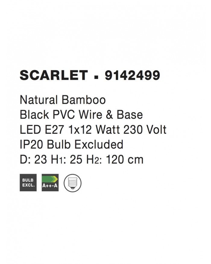 Підвісний світильник Nova Luce 9142499 SCARLET