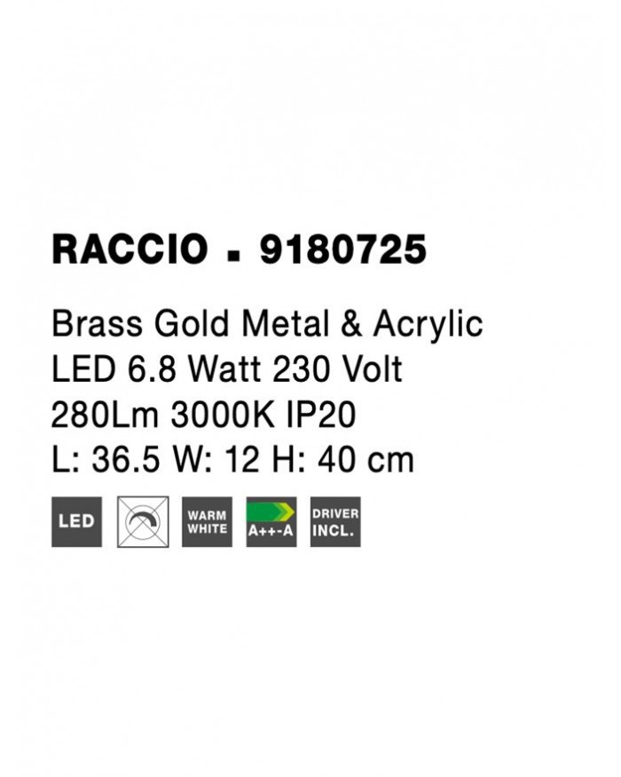 Настільна лампа Nova Luce 9180725 RACCIO