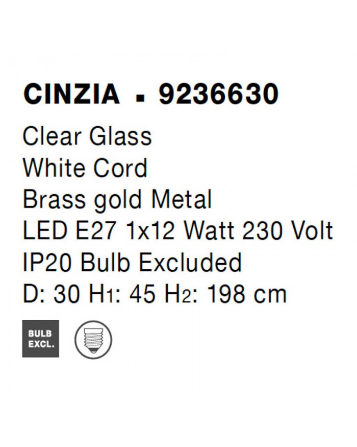 Підвісний світильник Nova Luce 9236630 CINZIA