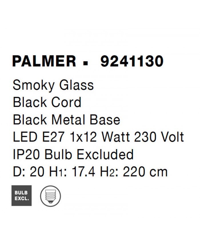 Підвісний світильник Nova Luce 9241130 PALMER