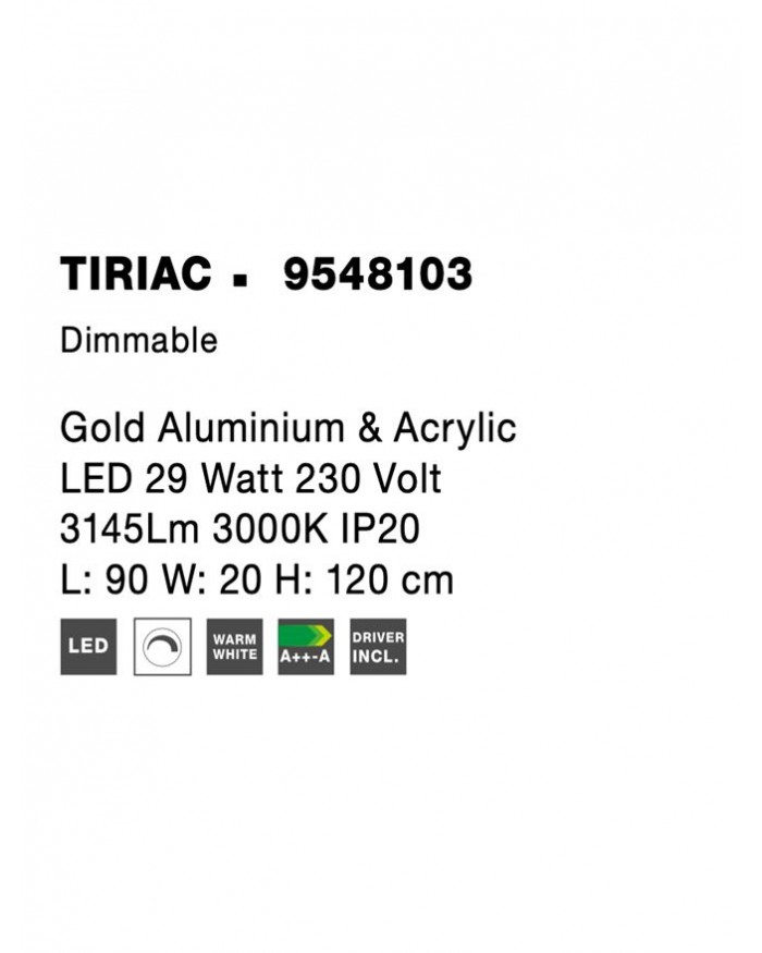 Люстра Nova Luce 9548103 TIRIAC