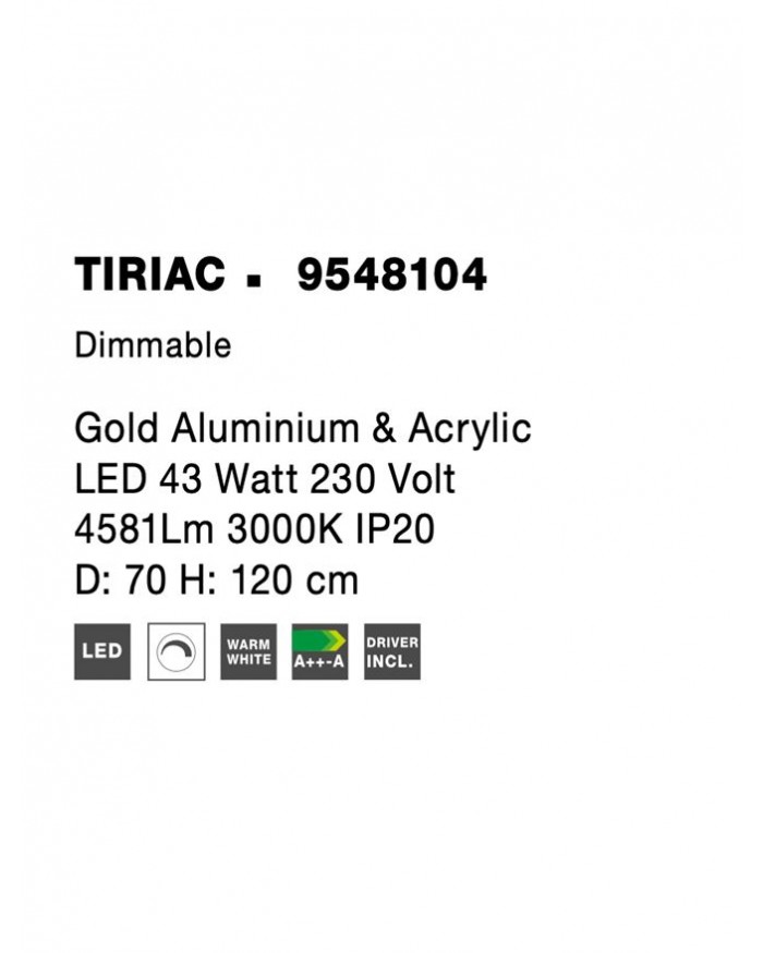 Люстра Nova Luce 9548104 TIRIAC