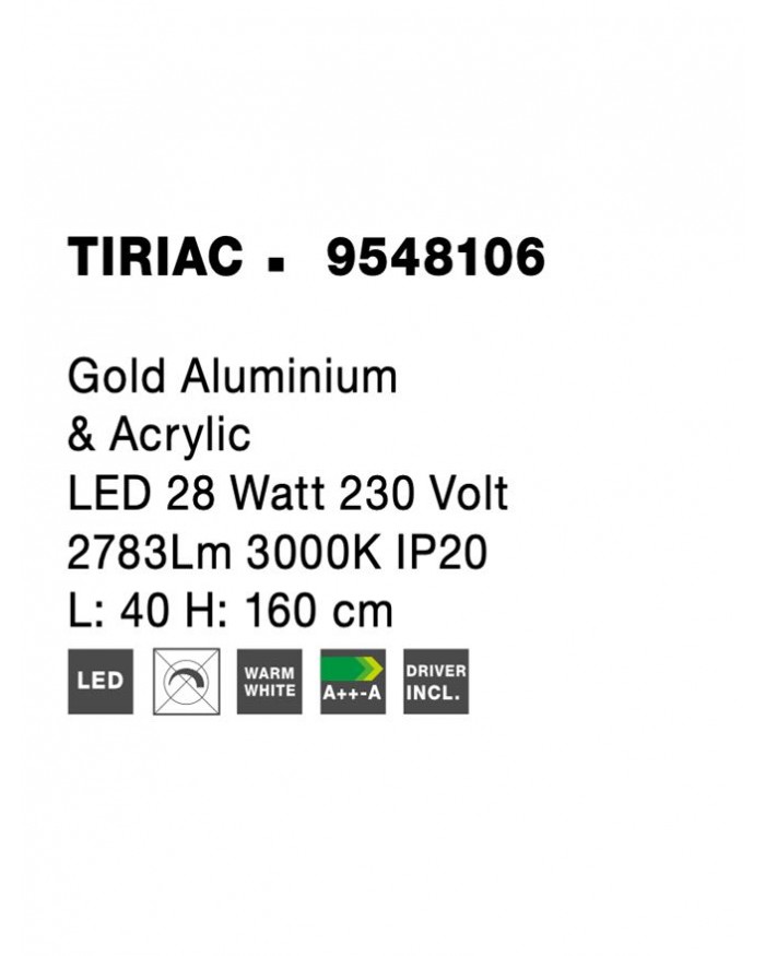 Торшер Nova Luce 9548106 TIRIAC