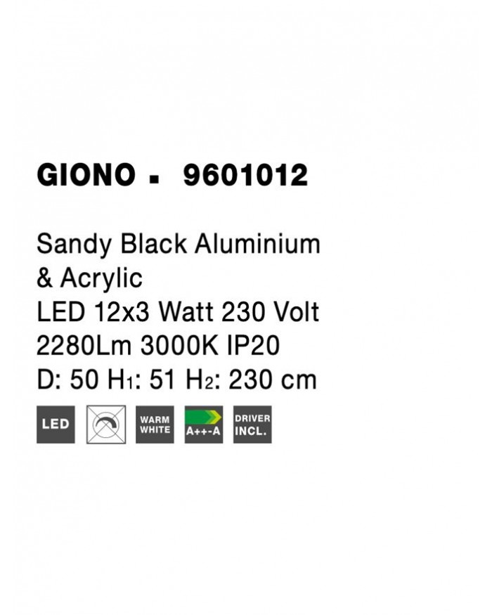 Люстра Nova Luce 9601012 GIONO