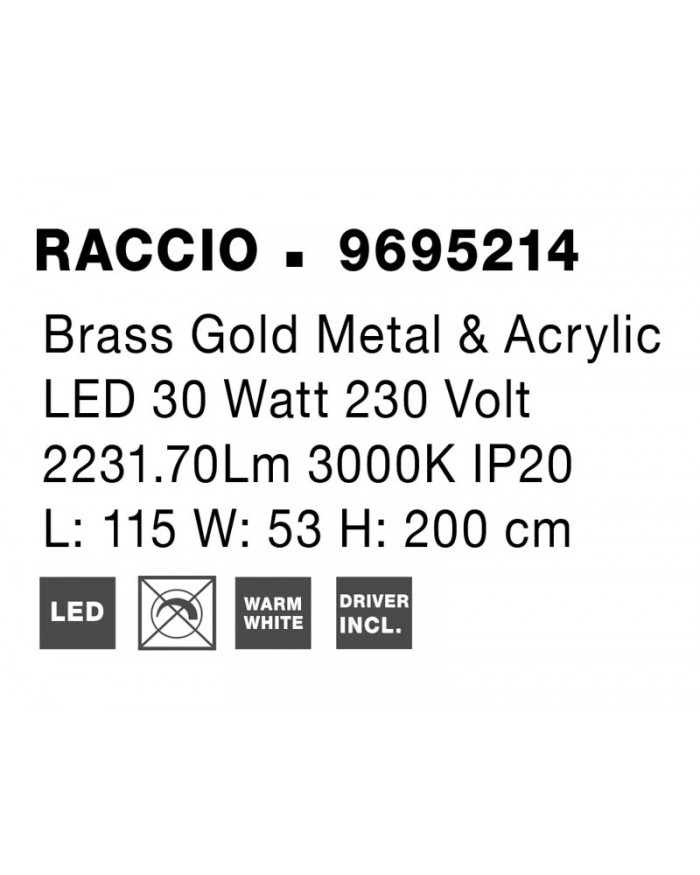 Люстра Nova Luce 9695214 RACCIO