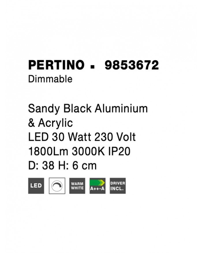 Світильник стельовий Nova Luce 9853672 PERTINO