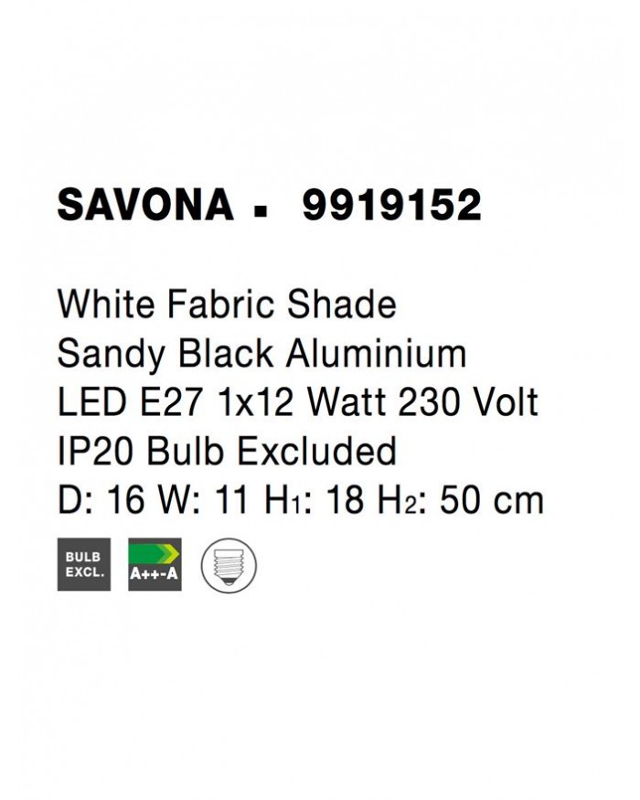 Настільна лампа Nova Luce 9919152 SAVONA
