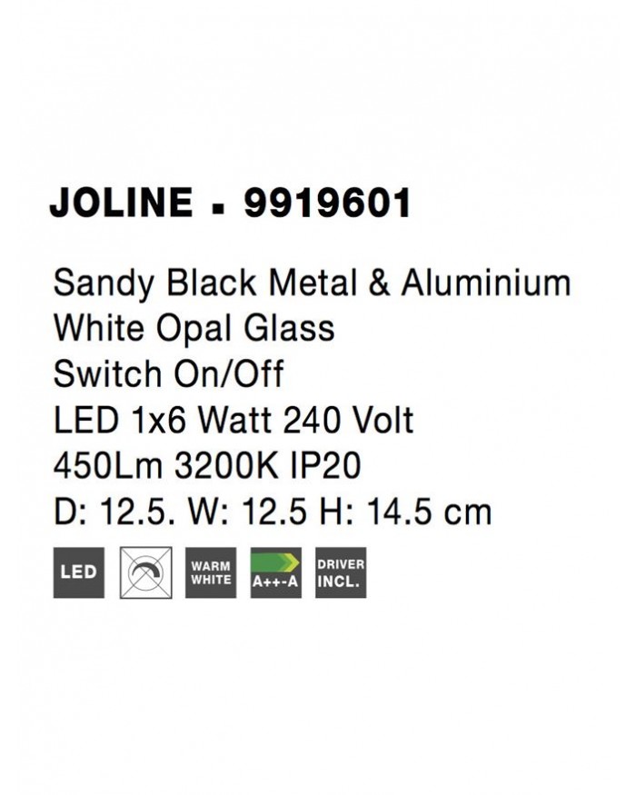 Бра Nova Luce 9919601 JOLINE
