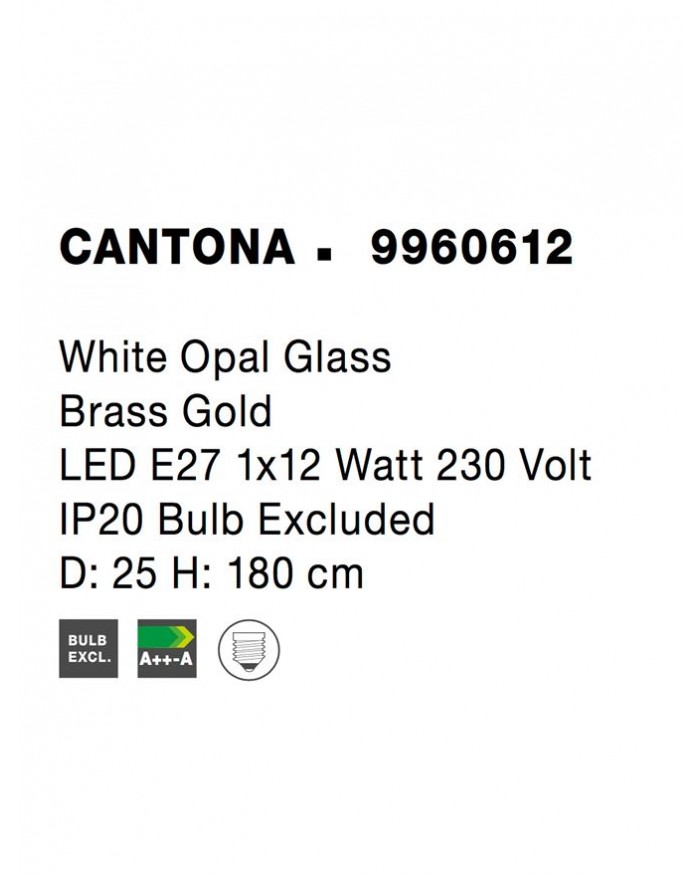 Підвісний світильник Nova Luce 9960612 CANTONA