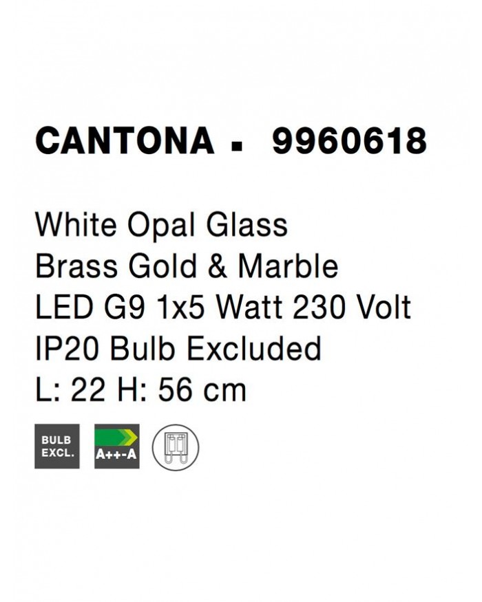 Настільна лампа Nova Luce 9960618 CANTONA