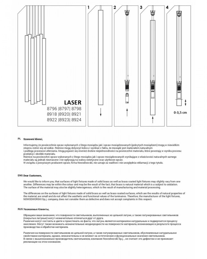 Підвісний світильник Nowodvorki 8798 Laser