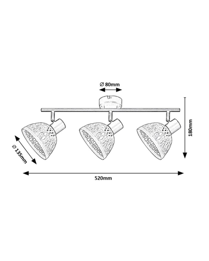 Світильник стельовий Rabalux 3135 Rattan
