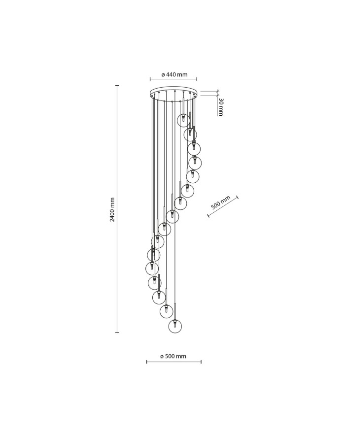 Люстра TK Lighting 10182 AURORA TRANSPARENT 16 