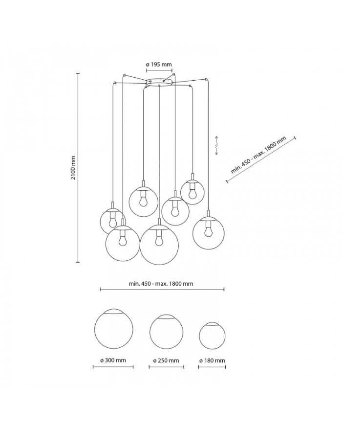 Люстра TK Lighting 4863 ESME MIX 7