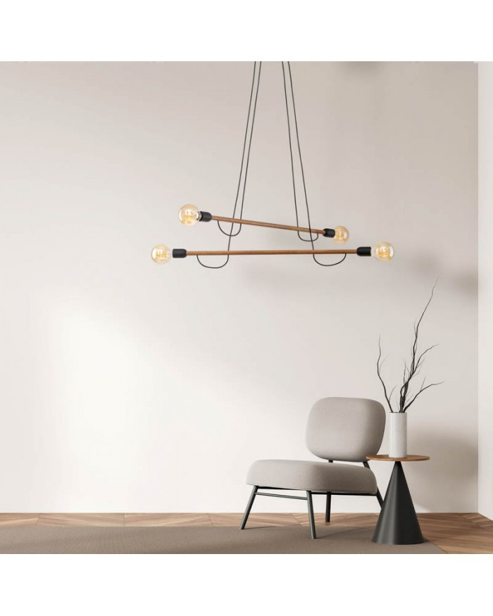 Люстра TK Lighting 4949 HELIX WOOD