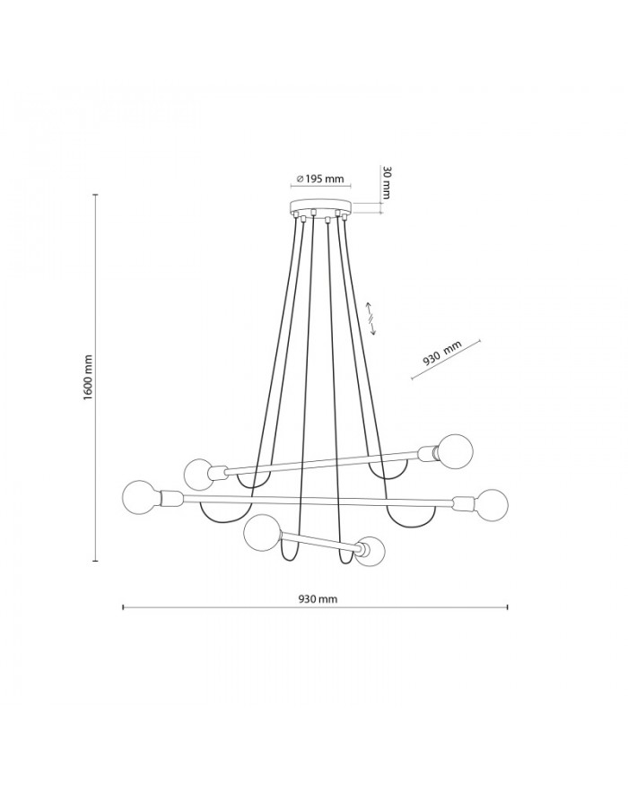 Люстра TK Lighting 4953 HELIX WOOD