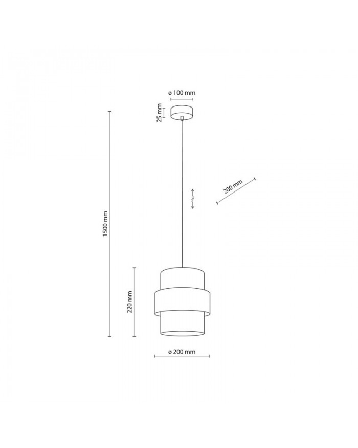 Підвісний світильник TK Lighting 5401 CALISTO JUTA