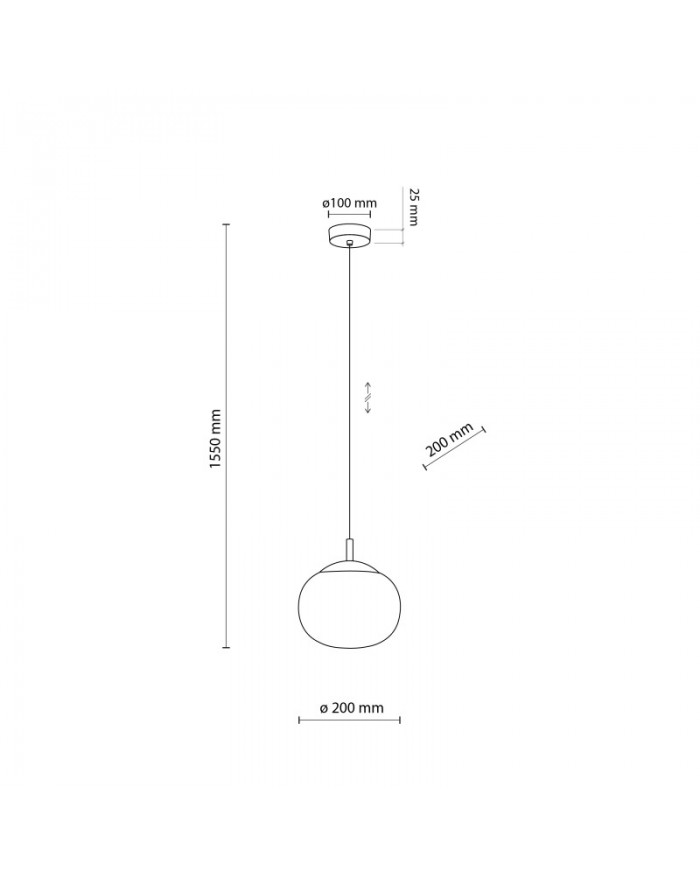 Підвісний світильник TK Lighting 5824 VIBE WHITE