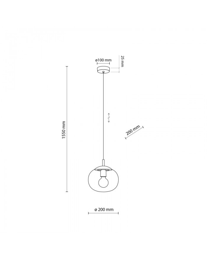 Підвісний світильник TK Lighting 5825 VIBE GRAPHITE