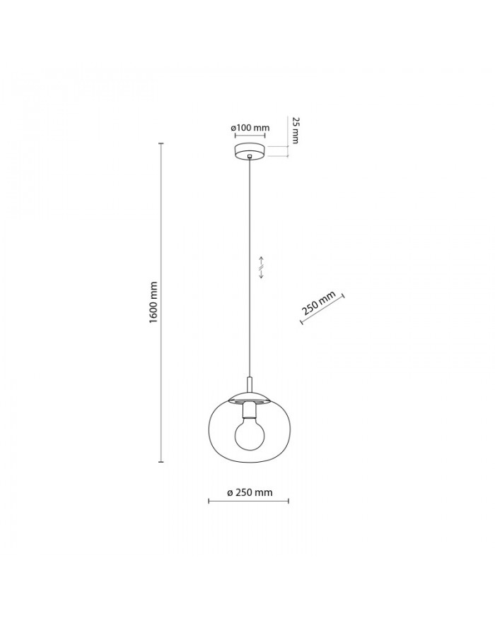 Підвісний світильник TK Lighting 5827 VIBE GRAPHITE