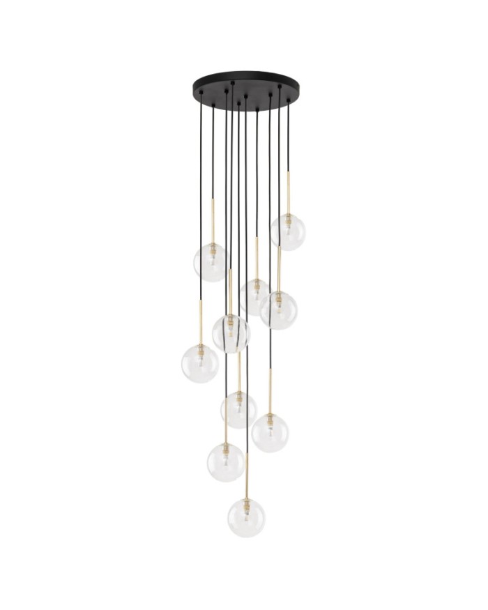 Люстра TK Lighting 5944 NILOS BLACK / GOLD 10