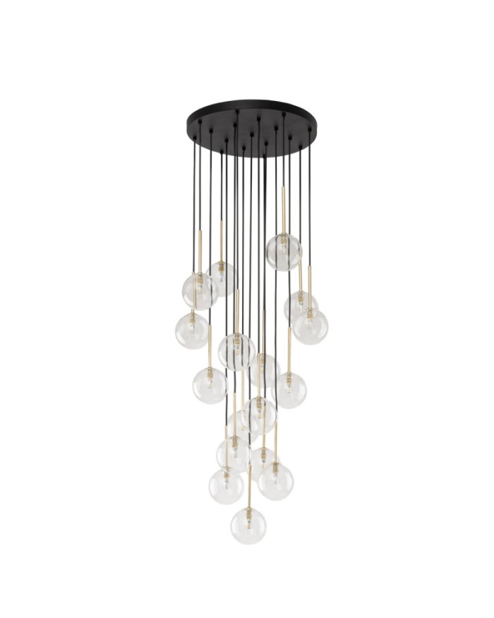 Люстра TK Lighting 5945 NILOS BLACK / GOLD 17