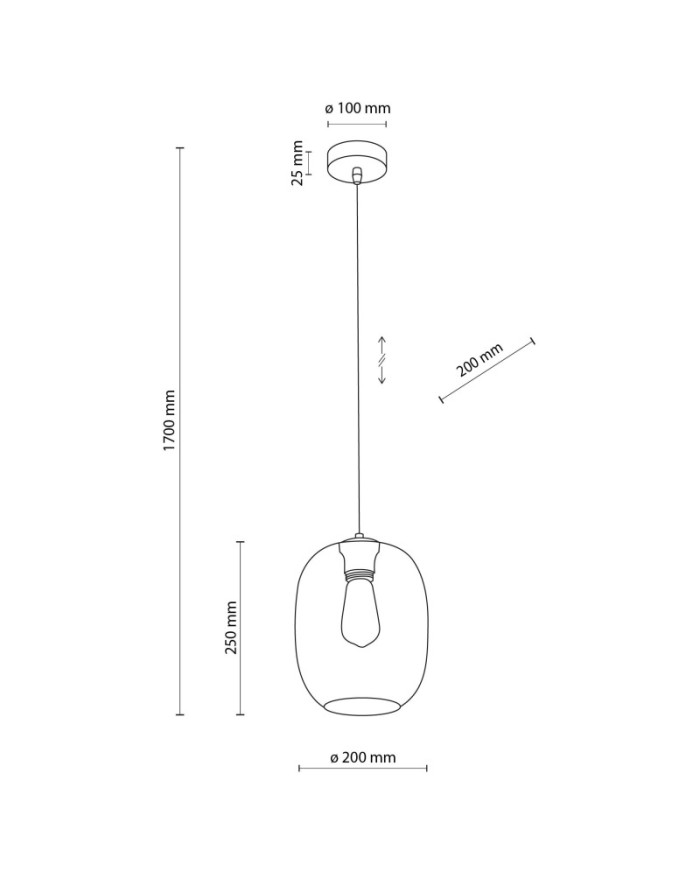 Підвісний світильник TK Lighting 5971 ELIO ГРАФІТ 1