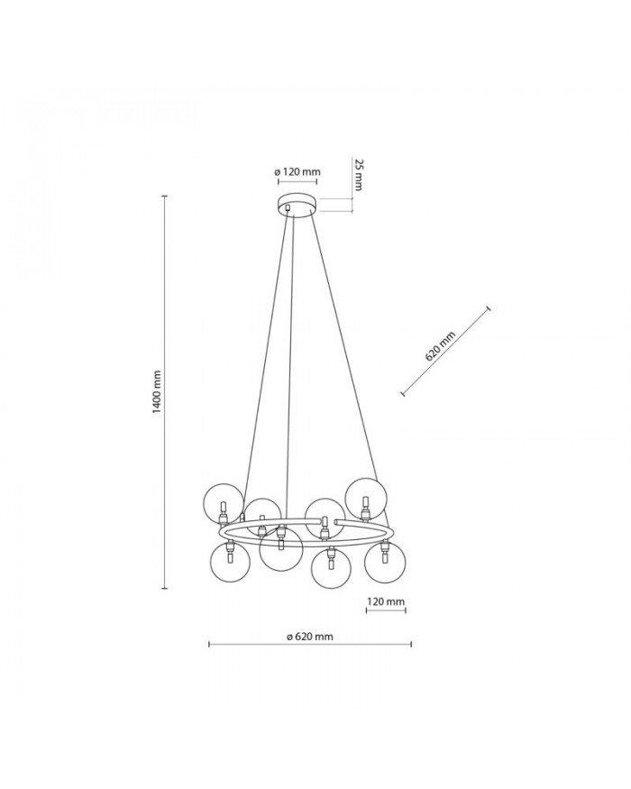 Люстра TK Lighting 6572 ANABELLE