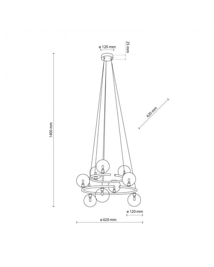 Люстра TK Lighting 6587 ANABELLE