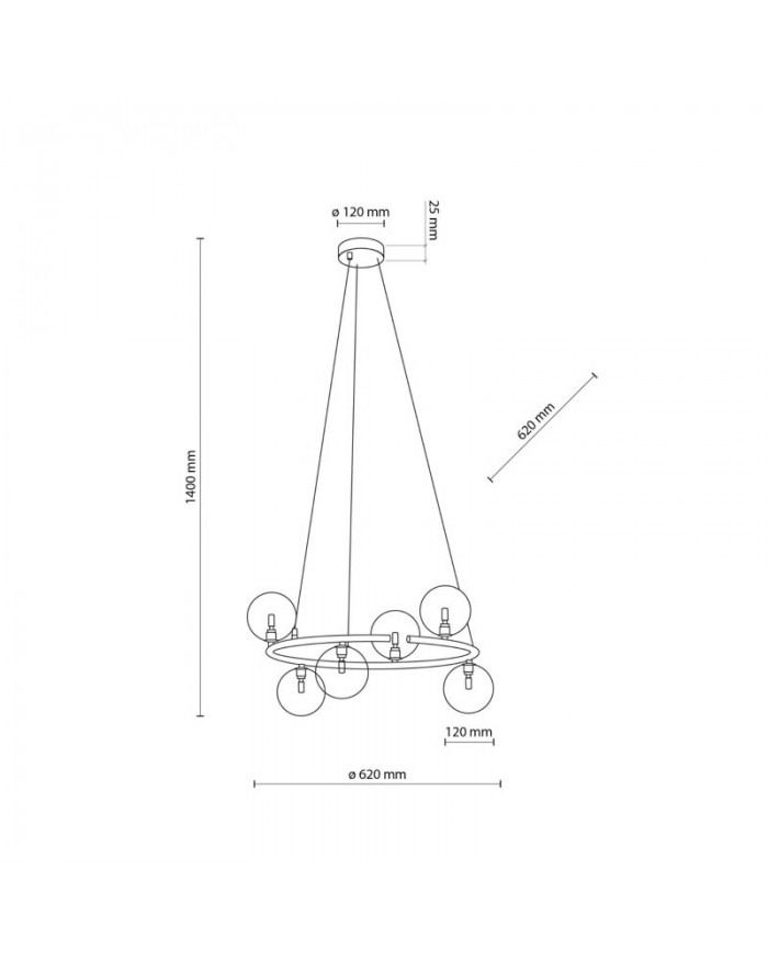 Люстра TK Lighting 6843 ANABELLE