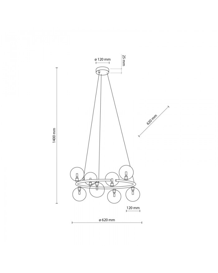 Люстра TK Lighting 6844 ANABELLE