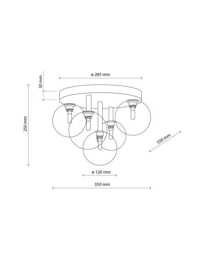 Люстра TK Lighting 758 NILOS BLACK / GOLD 5