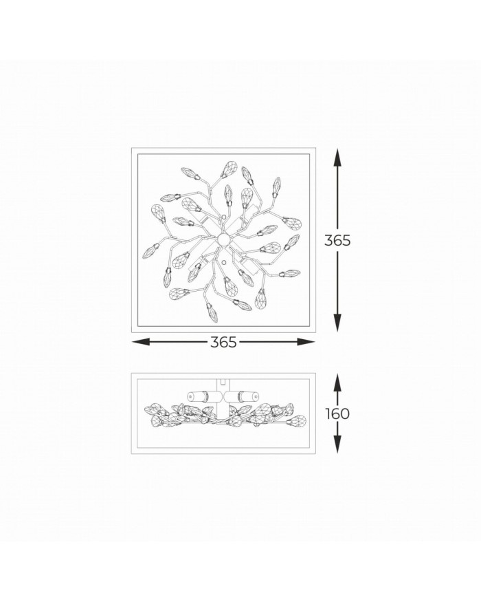 Світильник стельовий Zumaline C0578-04A-B5TF SPRING