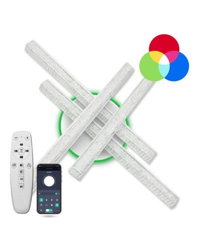 Світильник стельовий LUMINARIA ICEBERG LINE RGB 60W 4L WHITE/ICE (з пультом)