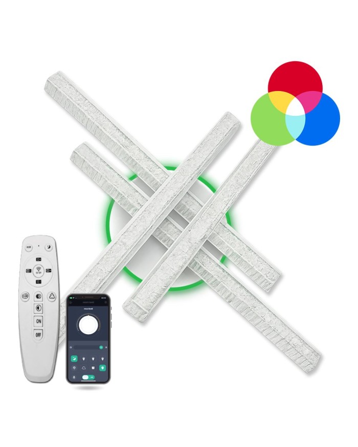 Світильник стельовий LUMINARIA ICEBERG LINE RGB 60W 4L WHITE/ICE (з пультом)